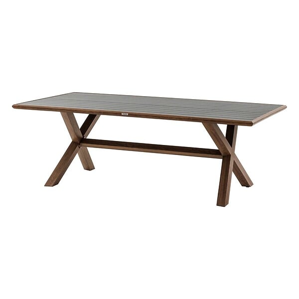 HESPERIDE - Table de jardin "Axiome" honey & graphite 8 places en aluminium - large