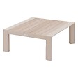 HESPERIDE - Table basse de jardin carrée "Évasion" argile & lin 87 x 87cm en aluminium - vignette