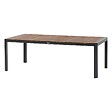 HESPERIDE - Table de jardin rectangulaire "Paradize" noyer & graphite 10 places en aluminium - vignette