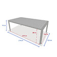 HESPERIDE - Table de jardin rectangulaire "Paradize" noyer & graphite 10 places en aluminium - vignette
