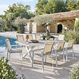 HESPERIDE - Table de jardin "Axiome" eucalyptus & blanc 8 places - vignette
