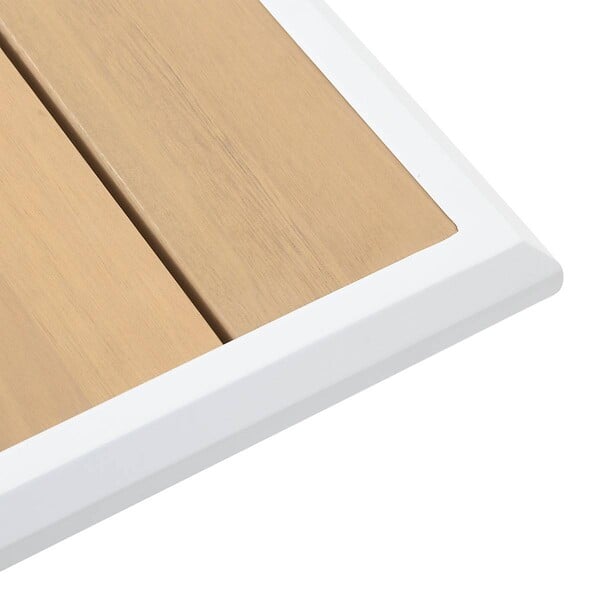 HESPERIDE - Table de jardin "Axiome" eucalyptus & blanc 8 places - large