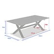 HESPERIDE - Table de jardin "Axiome" eucalyptus & blanc 8 places - vignette