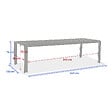 HESPERIDE - Table de jardin "Domilly" café 10 places en aluminium - vignette