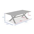 HESPERIDE - Table de jardin "Axiome" praline & marron 8 places en aluminium - vignette