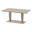 HESPERIDE - Table de jardin relevable rectangulaire "Salimia" argile & lin 150 x 80 x 69cm en aluminium - vignette