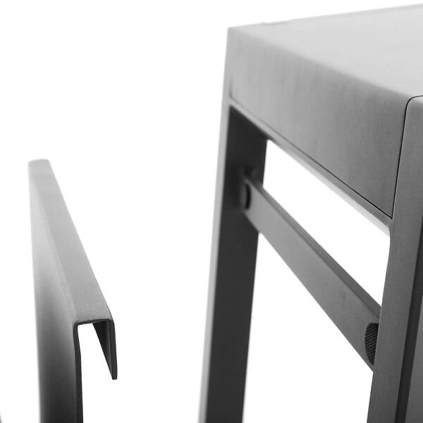 HESPERIDE - Table d'appoint de jardin carrée "Allure" graphite 55x45x55cm en aluminium traité époxy - large