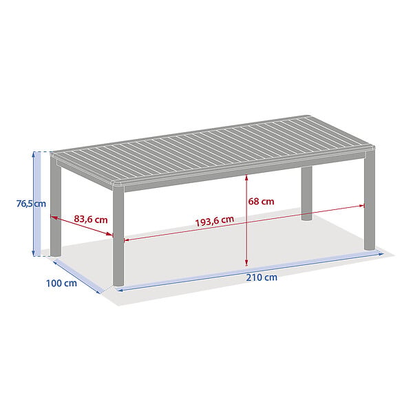 HESPERIDE - Table de jardin "Deona" 8 places en acacia - large