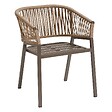 HESPERIDE - Lot de 2 fauteuils de jardin "Oriengo" miel & praline en aluminium et mailles tressées - vignette