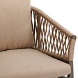 HESPERIDE - Lot de 2 fauteuils de jardin "Oriengo" miel & praline en aluminium et mailles tressées - vignette