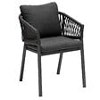 HESPERIDE - Lot de 2 fauteuils de jardin "Oriengo" anthracite & graphite en aluminium et mailles tressées - vignette