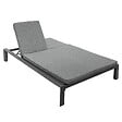 HESPERIDE - Lit de piscine double "Evasion" anthracite & graphite 2 places en aluminium traité époxy - vignette