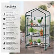 TECTAKE - Serre de balcon avec 3 étagères 69x49x133cm blanc transparent - vignette