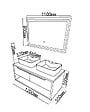LUXURYBAIN - LuxuryBain- Meuble de salle de bain double vasque 120cm bois et blanc avec miroir LED LB-8153-120 - vignette