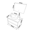 LUXURYBAIN - LuxuryBain - Meuble de salle de bain simple vasque 80cm chêne clair avec miroir led - vignette