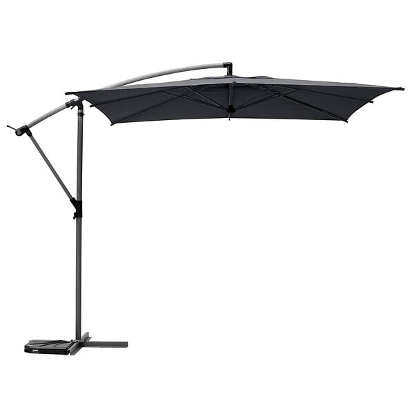 HESPERIDE - Parasol déporté carré "Manoa" ardoise D2,5x2,5m en acier - large