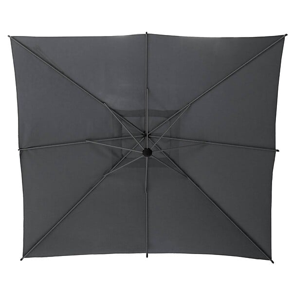HESPERIDE - Parasol déporté carré "Manoa" ardoise D2,5x2,5m en acier - large