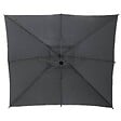 HESPERIDE - Parasol déporté carré "Manoa" ardoise D2,5x2,5m en acier - vignette