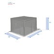HESPERIDE - Housse de protection "Hambo" pour table carrée M 165x165x80cm en polyester - vignette