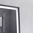 LUXURYBAIN - LuxuryBain- Miroir de salle de bain LED 120x60cm anti buée avec cadre en aluminium noir LB-126080-60-120 - vignette