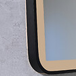 LUXURYBAIN - Miroir salle de bain LED 120x60cm anti buée avec cadre en aluminium noir et loupe x3 LB-4685B - vignette