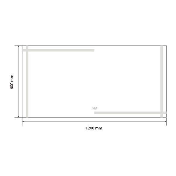 LUXURYBAIN - Miroir salle de bain LED 120x60cm anti buée et LED 3 couleurs LB-4693 - large