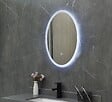 LUXURYBAIN - LuxuryBain- Miroir de salle de bain LED ovale 60x80cm à luminosité variable ovale - vignette