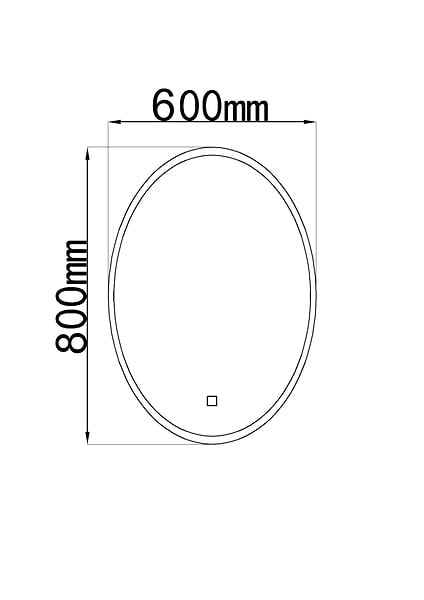 LUXURYBAIN - LuxuryBain- Miroir de salle de bain LED ovale 60x80cm à luminosité variable ovale - large