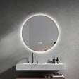LUXURYBAIN - Miroir salle de bain LED rond 80cm anti buée avec cadre doré LB-4647GA - vignette