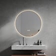 LUXURYBAIN - Miroir salle de bain LED rond 80cm anti buée avec cadre doré LB-4647GA - vignette