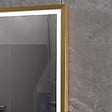 LUXURYBAIN - Miroir salle de bain LED 110x60cm anti buée avec cadre doré LB-126080G - vignette