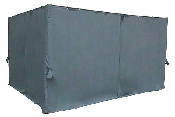 HESPERIDE - Rideaux pour tonnelle "Palmeira" 4x3m en polyester ardoise - large