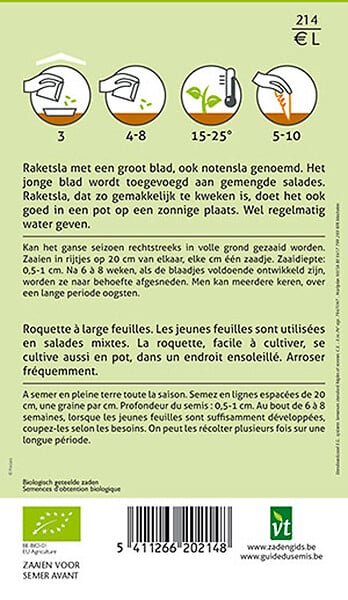 ARBORIX - Bio Roquette Rucola - Ca. 2 gr (Livraison Gratuite) - large