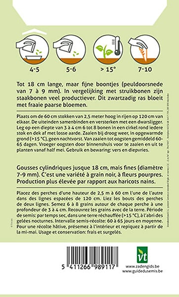 ARBORIX - Haricots à Rames Cobra - Ca. 40 gr (Livraison Gratuite) - large