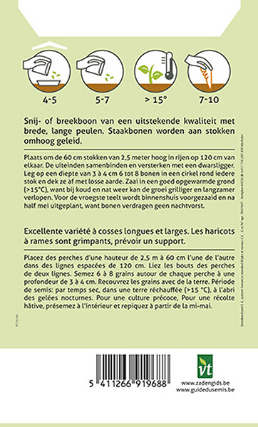 ARBORIX - Haricots à Couper à Rames Helda - Ca. 50 gr (Livraison Gratuite) - large