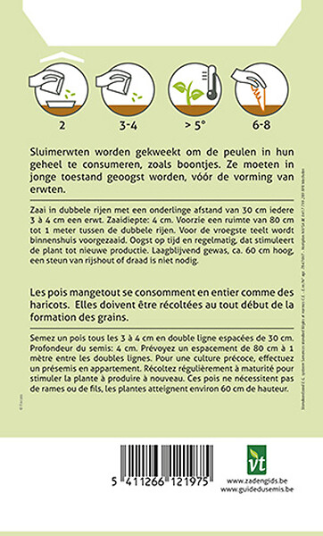 ARBORIX - Pois Mangetout Norli - Ca. 50 gr (Livraison Gratuite) - large