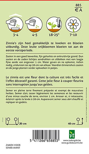 ARBORIX - Zinnia Nain Lilliput - Ca. 1 gr (Livraison Gratuite) - large