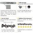 NEMURA - Lot de 3 Chaînes de tronçonneuse - Compatbile avec Stihl MS230, MS230C, MS231, MS231C, 023 - Guide de 40 cm - 62 Entraîneurs - Pas 325 - Jauge 1.6mm - vignette