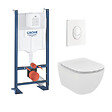 GROHE - Grohe Pack WC Rapid SL autoportant + cuvette Ideal Standard T354601 + plaque Skate Air blanche (ProjectTesi-3) - vignette