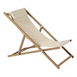 OVIALA - Lot de 2 chiliennes en aluminium inclinable 4 positions écru - Palaos - vignette
