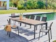 HESPERIDE - Table de jardin rectangulaire extensible alu Evasion 8/10 places effet bois - Hespéride - vignette
