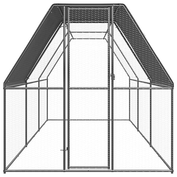 VIDAXL - vidaXL Poulailler d'extérieur 2x6x2 m Acier galvanisé - large