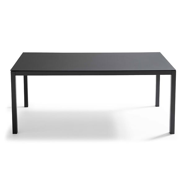 OVIALA - Ensemble table de jardin et 8 chaises avec plateau verre noir - Ajaccio - large