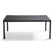 OVIALA - Ensemble table de jardin et 8 chaises avec plateau verre noir - Ajaccio - vignette