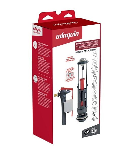 WIRQUIN - Ensemble complet mecanisme a etrier double poussoir wirquin one et rob - large