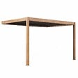 OVIALA - Pergola bioclimatique adossée et motorisée éclairée 3x4m bois - Thebes - vignette