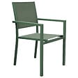 HAPPY GARDEN - Salon de jardin en teck JAVA avec chaises en aluminium vert sauge - 8 places - vignette