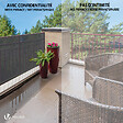 VOUNOT - Brise vue occultant en HDPE 90g/m² 1.5x10m avec attaches de fixation anthracite - vignette