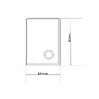 LUXURYBAIN - Miroir salle de bain LED 60x80cm avec cadre en aluminium noir et loupe grossissante x3 - vignette