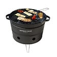 BEYOND BLUE - Mini Barbecue au Charbon de bois portable - Noir - Design pot de fleur - vignette